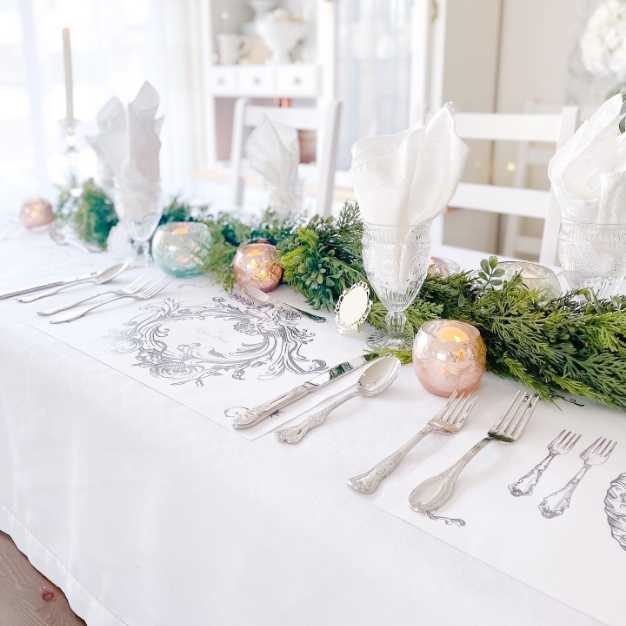 inspiration - a reception table setting in an 'antique chic' style